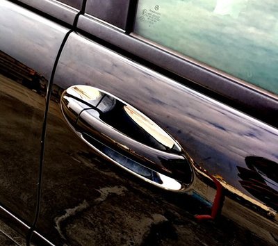 圓夢工廠 Benz A209 C209 03~09 CLK200 CLK220 CLK240 改裝鍍鉻車門把手防刮內襯貼