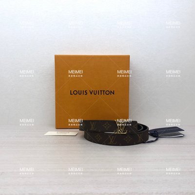 30年老店 預購 LOUIS VUITTON ICONIC Monogram 雙面 皮帶 黑 金 2公分 m0431w LV
