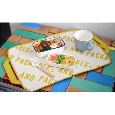 ˙ＴＯＭＡＴＯ生活雜鋪˙日本進口雜貨人氣美式字母潑水加工多用途餐墊 餐具收納手提袋 通勤袋 野餐袋 便當袋(預購)