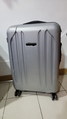 ebags行李箱硬殼銀灰色27吋有側邊可加大如照片中 四輪拉桿行李箱