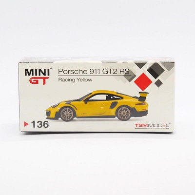 全新未拆 Mini GT Porsche 911 GT2 RS 黃色 1/64 #136 991