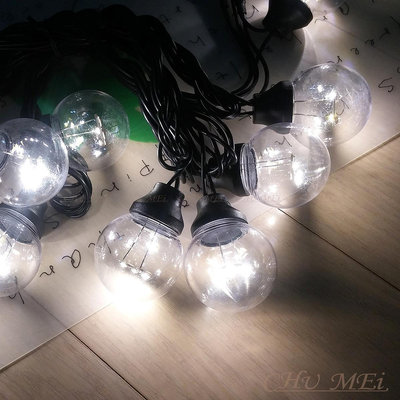 110V-晝白色高亮度LED-SMD圓球燈串3米10燈 - 圓球燈 圓球燈串 聖誕燈 裝飾燈 露營燈 led燈串 燈飾