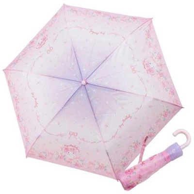 日本 美樂蒂三折傘 尺寸全長61cm，傘面53cm