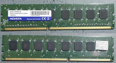 威剛DDR3/1600 A-Data雙面顆粒8GGB記憶體一條
