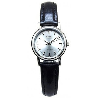 【金台鐘錶】CASIO 卡西歐 皮革錶帶 礦物玻璃鏡面 日常防水女錶(銀白面) LTP-1095E-7A