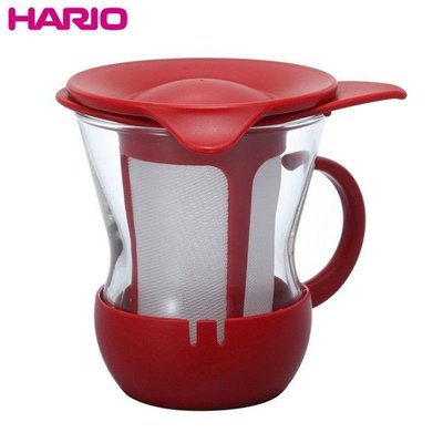 日本製 HARIO 個人杯 咖啡壺 泡茶壺 200ml 紅色