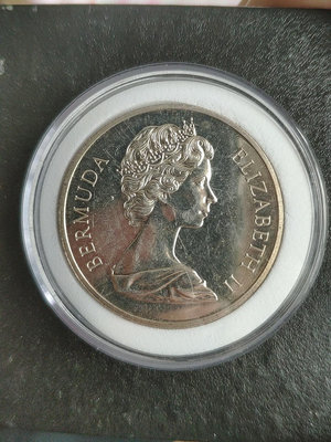 二手 百慕大銀幣1972年 錢幣 銀幣 硬幣【奇摩錢幣】2084