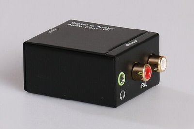 全新盒裝 數位光纖/同軸 轉 類比 音源 R/L 轉換器 解碼器 Digital To Analog (DTA) 電視