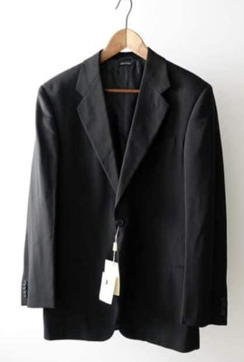 全新義大利製 GIORGIO ARMANI  黑色 羊毛 西裝外套 48號 原價約1萬吊牌在