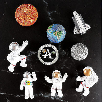 美國阿波羅宇航員冰箱貼創意太空星球鐵貼