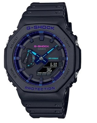 【CASIO G-SHOCK】(公司貨) GA-2100VB-1A 此錶款以虛擬實境為靈感並進一步重塑