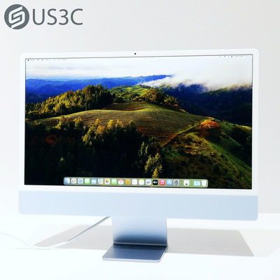 【US3C-青海店】台灣公司貨 2021年 Apple iMac Retina 4.5K 24吋 M1 8C7G 8G 256G 藍色 UCare保固6個月