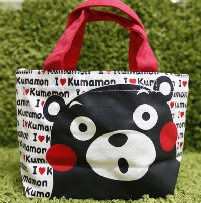 🌸Dona日貨🌸日本正版 熊本熊我愛Kumamon熊萌 環保袋/購物袋/帆布手提袋 C36