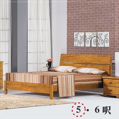 【水晶晶家具/傢俱首選】CX3115-1風尚5尺香檜全實木雙人床~~另有六呎加大款可選購