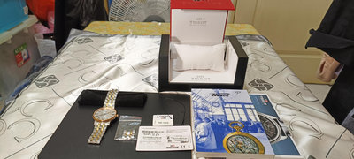 TISSOT 天梭經典男士手錶 玫瑰金 瑞士製造台灣公司貨8成新 盒、配件全套齊全