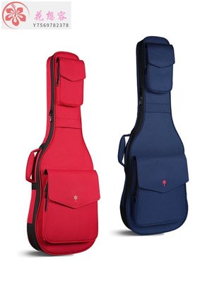 【熱賣精選】Saning加厚電吉他包專用貝斯琴包個性雙肩背包高顏值防水bass袋盒-