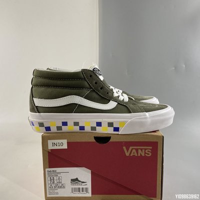 Vans SK8-Mid Reissue 軍綠 棋盤格彩 滑板鞋 VN0A391F2BM 35-44 男女鞋