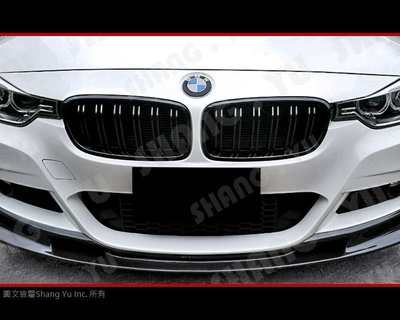 BMW F30 F31 MSPORT M3 雙槓 水箱罩 (亮黑)