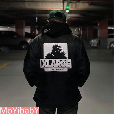 X-LARGE  教練外套 jacket  卡其/黑色-魔衣寶貝