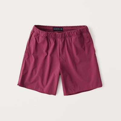 【Abercrombie&Fitch】【A&F】AF男短褲鬆緊內網紫紅 F02210412-04