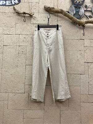 蘋果樹2館 韓國服飾•DELI八分麻褲【 現貨L】