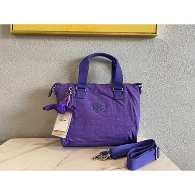 全新 Kipling 猴子包 K15371 紫色 輕便防水休閒時尚多隔層旅遊單肩斜挎包 手提包 肩背側背包 斜背包