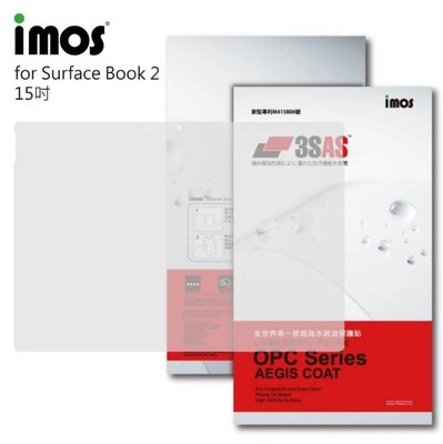 【免運費】IMOS Microsoft Surface Book 2 15吋3SAS疏油疏水 螢幕保護貼 (塑膠製品)