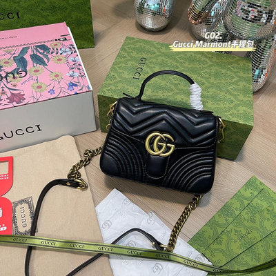 【二手包包】酷奇Gucci Marmont手提郵差包簡約不簡單 洋氣且時尚百搭小巧的尺寸讓人愛不釋手真的 NO307509