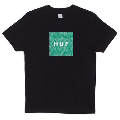 HUF - 棕櫚葉BOX LOGO TEE-HBA SUPREME 大麻 街頭 潮流 塗鴉 滑板 FIXED GEAR
