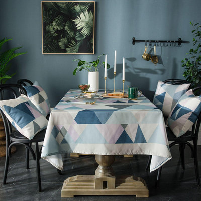 桌布防水北歐簡約餐桌布藝臺布圓桌布長方形茶幾布客廳餐廳多用蓋巾布