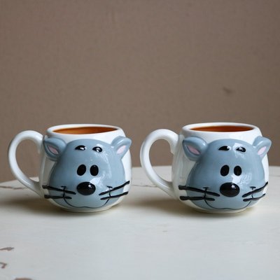 “正品”W2162日本創意可愛貓咪立體馬克杯/花生狗里的貓/茶水杯/咖啡杯