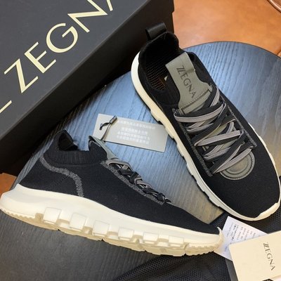 100％原廠 Zegna傑尼亞新款 羊毛針織2.0套穿運動休閑鞋男鞋 專柜同步 超輕