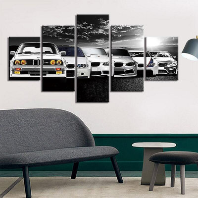 多輛寶馬M3 E30奢華跑車賽車 汽車轎車風景壁紙 高清藝術帆布海報 臥室書房客廳掛畫餐廳 壁畫貼畫 LT7