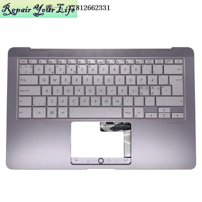 電腦零件全新華碩ASUS UX490UA ZEBOOK UX490 背光 銀灰C殼 筆記本鍵盤 ND筆電配件