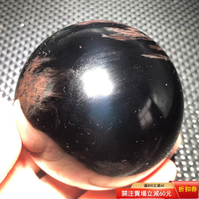 今日！天然黑曜石球，一物一圖，直徑7.6厘米，重550克