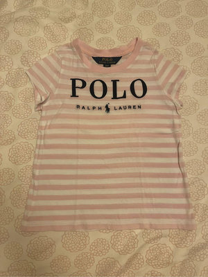 Polo Ralph Lauren 女童粉色條紋短T (3歲）
