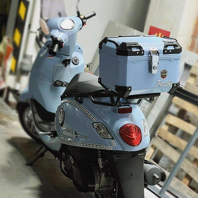 摩托車尾箱 電動車後備箱 適用三陽飛度45摩托車尾箱方形后備箱 踏板摩托車尾箱非鋁合金B15
