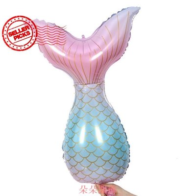 美人魚主題生日派對鋁箔氣球, 用於海底派對裝飾用品 Q9R6