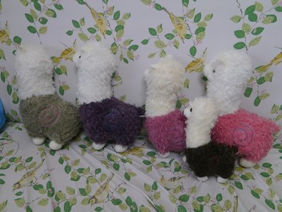出清 淺紫色羊駝公仔草泥馬布娃娃玩偶可愛公仔絨毛玩具可愛羊駝公仔抱枕毛絨玩具-35公分
