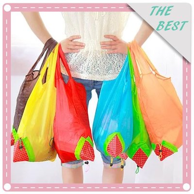 ~昀美創意生活館~大號草莓創意造型購物袋 環保袋 收納折疊手提袋