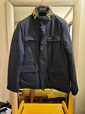 PLEIN SPORT全新真品深藍色厚鋪棉外套/夾克(適L號)--2.2折出清(不議價商品)