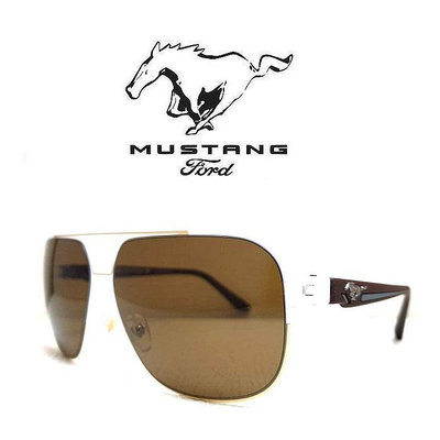 《一元起標無底價》FORD MUSTANG 福特野馬 跑車流線速度感 輕量化材質 白色大鏡面 經典野馬造型 強力彈簧鏡腳 太陽眼鏡 法拉利