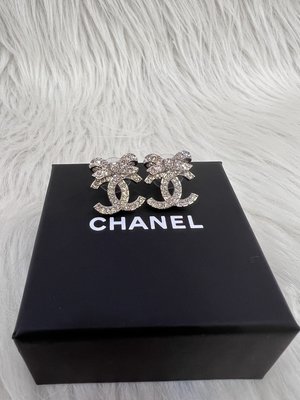 Chanel ABA922 雙C 水鑽 耳環 香奈兒 Chanel耳環