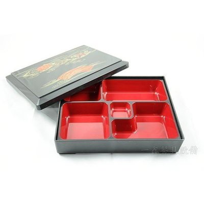 一鑫餐具【日式餐盒 A9-39 花面】日本料理盒日式壽司盒鰻魚飯盒定食餐盒扇貝便當盒