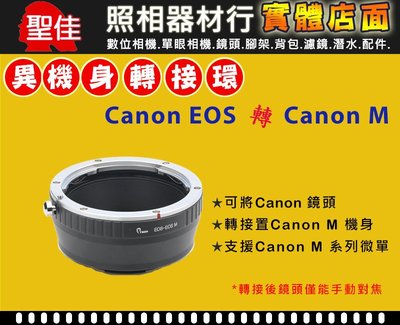 【聖佳】Pixco CANON EOS EF  鏡頭轉 Canon EOS M EF-M 機身轉接環