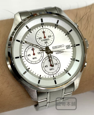 【威哥本舖】日本SEIKO全新原廠貨【附原廠盒】SKS535P1 三眼計時石英錶