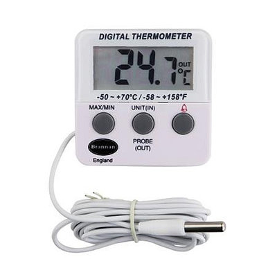 『德記儀器』《BRANNAN》數字式最高最低溫度計 附警報 Hi/Lo Memory Thermometer