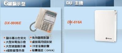 【胖胖秀OA】東訊TECOM SD-616A主機*1+SD-7706E話機*4(含來電顯示)※含稅運※