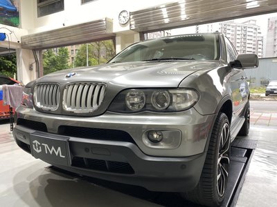 《※台灣之光※》全新BMW寶馬 E53 X5 06 05 04年小改4.8 4.4樣式7線鈦銀電鍍框鼻頭組3.0可換
