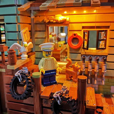 樂高玩具中國漁夫建筑小屋街景房子成年高難度男女孩系列拼裝玩具積木兒童玩具